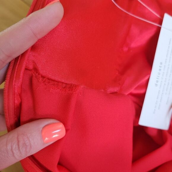 French Connection Red Mini Flare Strapless Dress size 2 XS - Picture 13 of 15